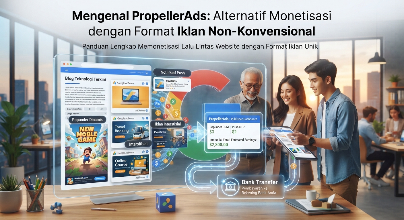 Mengenal PropellerAds: Alternatif Monetisasi dengan Format Iklan Non-Konvensional